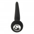 Sperm Stopper in Puro Silicone Flessibile Nero con Decorazione - 2