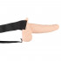 Strap-On Vibrante Cavo per Uomo in Silicone 17,5 x 4,7 cm. Color Carne - 2