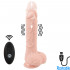 Vibratore Realistico con Spinta in Silicone con Telecomando Wireless 21 x 4,2 cm. color Carne - 0