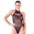 Body Sexy a Rete Nera, Colletto e Schiena Aperta - Taglia unica elasticizzata (Tg.36-44) - 0