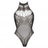 Body Sexy a Rete Nera, Colletto e Schiena Aperta - Taglia unica elasticizzata (Tg.36-44) - 4