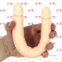 Fallo Doppio in Puro Silicone Morbido e Flessibile 30 X 3,2 cm. - 4