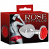 Cuneo anale in alluminio con gemma a forma di rosa rossa 9 x 3,4 cm. - 6