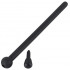 Stimolatore dilatatore uretra maschile a tunnel in silicone nero con stopper 12 x 0,7 cm. - 2