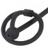 Stimolatore dilatatore uretra maschile a tunnel in silicone nero con anello 12 x 0,6 cm. - 1