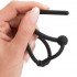 Stimolatore dilatatore uretra maschile a tunnel in silicone nero con anello 12 x 0,6 cm. - 3
