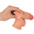 Guaina realistica per pene e testicoli in silicone color carne +5 cm. - 4