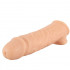 Guaina realistica in silicone per pene e testicoli +5 cm. color carne - 6