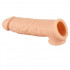 Guaina realistica in silicone per pene e testicoli +5 cm. color carne - 5