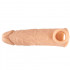 Guaina realistica in silicone per pene e testicoli +5 cm. color carne - 8
