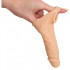 Guaina realistica in silicone per pene e testicoli +5 cm. color carne - 2