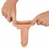 Guaina realistica in silicone per pene e testicoli +5 cm. color carne - 3