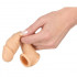 Guaina realistica in silicone per pene e testicoli +5 cm. color carne - 4