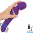 Vibratore con Perle Rotanti + Massaggiatore 2 Motori Ricaricabile USB in Puro Silicone 24 x 4,6 cm. - 0