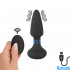 Cuneo Anale Rotante e Vibrante in Silicone con Telecomando Wireless 14,2 x 3,9 cm. Nero - 0