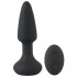 Cuneo Anale Rotante e Vibrante in Silicone con Telecomando Wireless 14,2 x 3,9 cm. Nero - 1