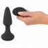 Cuneo Anale Rotante e Vibrante in Silicone con Telecomando Wireless 14,2 x 3,9 cm. Nero - 2