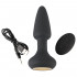 Cuneo Anale Rotante e Vibrante in Silicone con Telecomando Wireless 14,2 x 3,9 cm. Nero - 5