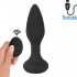 Cuneo Anale Effetto Rimming Vibrante in Silicone 15,1 x 4,2 cm. Telecomando Ricaricabile USB - 0