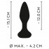 Cuneo Anale Effetto Rimming Vibrante in Silicone 15,1 x 4,2 cm. Telecomando Ricaricabile USB - 2