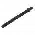 Stimolatore Dilatatore Uretra a Tunnel con Rilievi in Silicone con Stopper 13 x 1 cm. Nero - 6