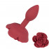 Rose Butt Plug - Cuneo Anale in Silicone con Butt Rose 10,7 x 3 cm. Rosso - 0