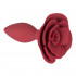 Rose Butt Plug - Cuneo Anale in Silicone con Butt Rose 10,7 x 3 cm. Rosso - 1