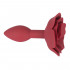 Rose Butt Plug - Cuneo Anale in Silicone con Butt Rose 10,7 x 3 cm. Rosso - 2