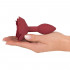 Rose Butt Plug - Cuneo Anale in Silicone con Butt Rose 10,7 x 3 cm. Rosso - 4