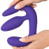 Strapless Strap-On Senza Lacci in Silicone Viola con Vibrazione - 1