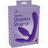 Strapless Strap-On Senza Lacci in Silicone Viola con Vibrazione - 6