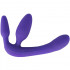 Strapless Strap-On Senza Lacci in Silicone Viola con Vibrazione - 7