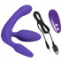 Strapless Strap-On Senza Lacci in Silicone Viola con Vibrazione - 8