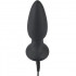 Cuneo anale vibrante in silicone nero con telecomando wireless 14,2 x 4,1 cm. - 4