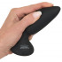Cuneo anale rotante e vibrante in silicone nero con telecomando wireless 13,8 x 4,3 cm. - 1