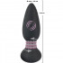 Cuneo anale rotante e vibrante in silicone nero con telecomando wireless 13,8 x 4,3 cm. - 5