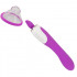 Vibratore lecca clitoride e succhia vagina in silicone fucsia 3 in 1 - 1