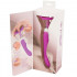 Vibratore lecca clitoride e succhia vagina in silicone fucsia 3 in 1 - 9