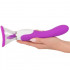 Vibratore lecca clitoride e succhia vagina in silicone fucsia 3 in 1 - 4