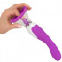 Vibratore lecca clitoride e succhia vagina in silicone fucsia 3 in 1 - 5