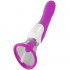 Vibratore lecca clitoride e succhia vagina in silicone fucsia 3 in 1 - 6