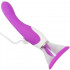 Vibratore lecca clitoride e succhia vagina in silicone fucsia 3 in 1 - 7