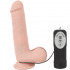 Vibratore realistico rotante in silicone color carne 20 x 4,4 cm. - 1