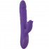 Vibratore rabbit in silicone viola con vibrazione, rotazione, spinta e lingue lecca clitoride 24,7 x 4,8 cm. - 1