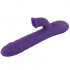 Vibratore rabbit in silicone viola con vibrazione, rotazione, spinta e lingue lecca clitoride 24,7 x 4,8 cm. - 2