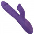 Vibratore rabbit in silicone viola con vibrazione, rotazione, spinta e lingue lecca clitoride 24,7 x 4,8 cm. - 3