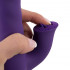 Vibratore rabbit in silicone viola con vibrazione, rotazione, spinta e lingue lecca clitoride 24,7 x 4,8 cm. - 4
