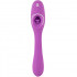 Vibratore e lingua lecca clitoride 2 in 1 in silicone lilla ricaricabile  USB 22,3 x 3,4 cm. - 5