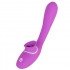 Vibratore e lingua lecca clitoride 2 in 1 in silicone lilla ricaricabile  USB 22,3 x 3,4 cm. - 9
