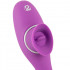 Vibratore e lingua lecca clitoride 2 in 1 in silicone lilla ricaricabile  USB 22,3 x 3,4 cm. - 2